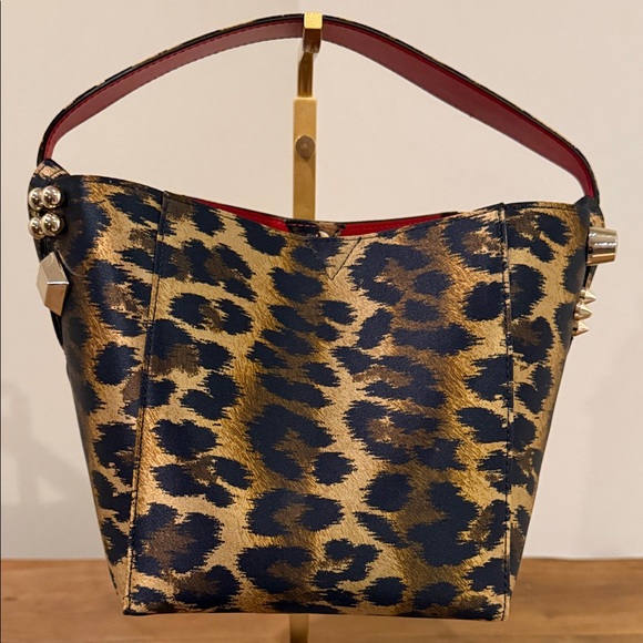 Christian Louboutin Handbags - NWT Louboutin Cabachic Crepe Satin Pony Kitty Calf Leopard Print Luxury Tote.